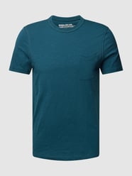 T-shirt in gemêleerde look met borstzak van MCNEAL Turquoise - 35