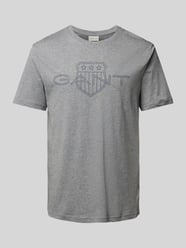 T-Shirt mit Label-Print von Gant Grau - 16