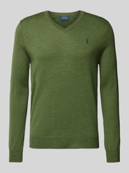 Wollpullover mit Logo-Stitching von Polo Ralph Lauren Grün - 34