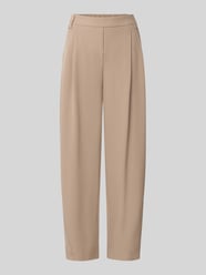 relaxed Fit Gerade Hose mit Bundfalten Modell 'Metta' von OPUS PANTS Beige - 3