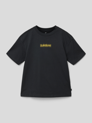 T-shirt met labelprint, model 'REPEATER' van Quiksilver Grijs / zwart - 19