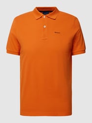 Poloshirt met zijsplitten, model 'Pique' van Gant Oranje - 46