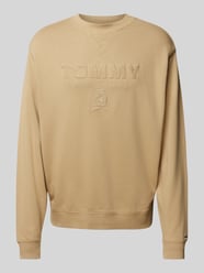 Sweatshirt mit Label-Stitching von Tommy Jeans Beige - 10