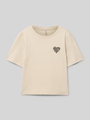 Regular Fit T-Shirt aus reiner Baumwolle Modell 'REX' von Only Beige - 35
