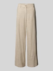 Regular Fit Stoffhose mit aus Viskose-Leinen-Mix mit Baumwoll-Anteil von Christian Berg Woman Beige - 10