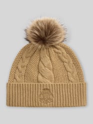 Muts met pompon van bont van Lauren Ralph Lauren - 36