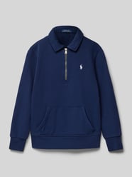 Sweatshirt mit Label-Stitching von Polo Ralph Lauren Kids Blau - 35