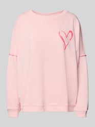 Oversized Sweatshirt mit gerippten Abschlüssen von miss goodlife Pink - 11