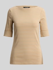 regular fit T-shirt van katoenmix van Lauren Ralph Lauren Beige - 33