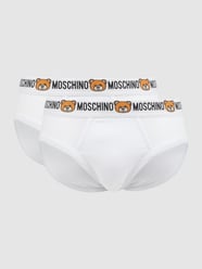 Figi z dodatkiem streczu w zestawie 2 szt. od Moschino Swim + Underwear Biały - 8