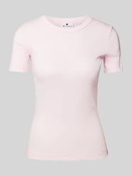 T-Shirt mit geripptem Rundhalsausschnitt von Champion Pink - 31