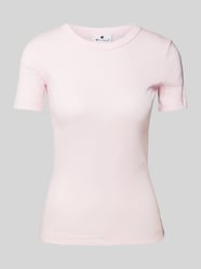 T-Shirt mit geripptem Rundhalsausschnitt von CHAMPION Pink - 33