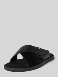 Lederslides mit Label-Schriftzug Modell 'Derek' von bugatti - 9