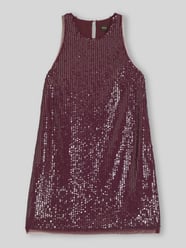 Paillettenkleid mit Schlüssellochdetail hinten von BOSS Orange Bordeaux - 28