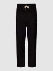 Trainingshose in Cord-Optik Modell 'RIBBED WIDE SWEAT PANTS' von Pegador Grau / Schwarz - 5