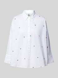 Bluse mit Allover-Motiv-Stitching Modell 'NEW LINA GRACE' von Only Weiß - 9