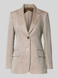 Slim Fit Blazer aus Leinen mit Pattentaschen von Max Mara Studio Beige - 40