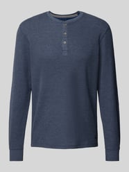 Longsleeve mit Knopfleiste von Blend Blau - 8