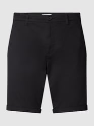 Regular Fit Chino-Shorts mit Gesäßtaschen von Knowledge Cotton Apparel Grau / Schwarz - 32