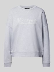 Sweatshirt met labelstitching, model 'DANUBIO' van Weekend Max Mara Grijs / zwart - 7