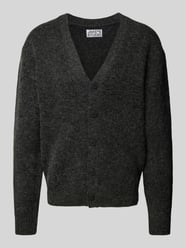 Strickjacke mit Knopfleiste und Woll-Anteil von JAKE*S STUDIO MEN Schwarz - 25