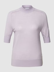 Strickshirt aus Lanawolle mit Stehkragen von Calvin Klein Womenswear Lila - 15
