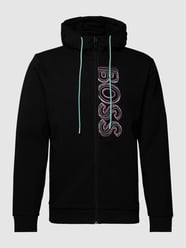 Sweatjacke mit Label-Stitching von BOSS Green Schwarz - 41