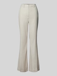 Spodnie lniane rozkloszowane z elastycznym pasem model ‘Ria Miranda’ od MOS MOSH - 44