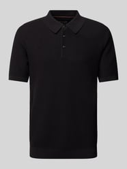 Regular Fit Poloshirt mit Strukturmuster von Scotch & Soda Schwarz - 30