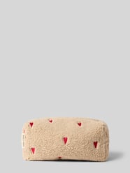 Make-uptasje van teddybont met stitchings van Studio Noos Beige - 29
