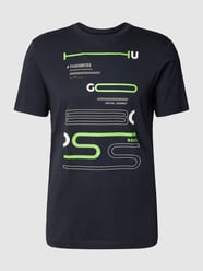 T-Shirt mit Label-Print von BOSS Green Weiß - 4