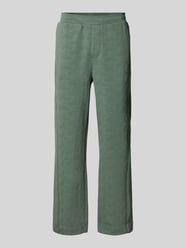 Spodnie dresowe o kroju regular fit z efektem żakardu model ‘MIRROR LONG’ od BOSS Green - 13