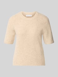 Gebreid shirt met ronde hals model 'JEANNE' van Samsøe Samsøe Beige - 16