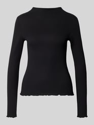 bluzka z długim rękawem o kroju slim fit z mieszanka modalu i bawełny model 'Soninchen' od OPUS - 2
