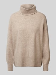 Rollkragenpullover mit erhabener Naht Modell 'MALOU' von Pieces Beige - 7