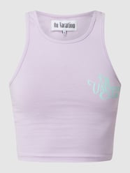 Korte top met logo van On Vacation Paars - 38