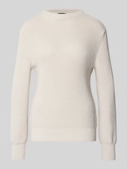 Sweter z dzianiny z okrągłym dekoltem od monari - 41