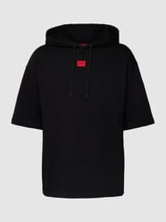 T-Shirt in unifarbenem Design mit Label-Stitching von HUGO Schwarz - 10