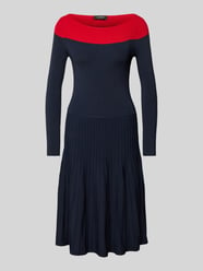 Knielanges Kleid mit U-Boot-Ausschnitt Modell 'PATNEY' von Lauren Ralph Lauren Blau - 17