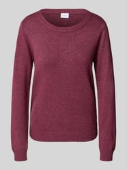 Sweter z dzianiny z okrągłym dekoltem model ‘Viril’ od Vila - 21