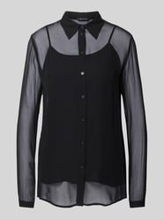 Bluse aus reiner Viskose mit Umlegekragen von ARMANI EXCHANGE Schwarz - 44