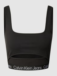 Krótki top z wycięciem od Calvin Klein Jeans Czarny - 39