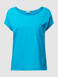 T-Shirt mit Rollsäumen von Marc O'Polo Denim Blau / Türkis - 35