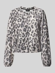 Cardigan mit Rundhalsausschnitt und Knopfleiste von monari Beige - 1