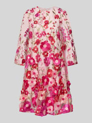 Knielanges Cocktailkleid mit Stitchings Modell 'FLOWERING' von YAS - 1