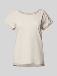 T-shirt met statementstitching van Christian Berg Woman Beige - 44