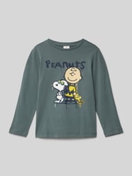 Regular Fit Langarmshirt aus reiner Baumwolle mit Peanuts®-Print von s.Oliver RED LABEL Grün - 18