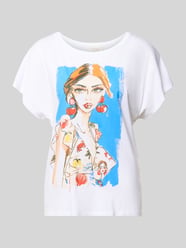 t-shirt o kroju relaxed fit z nadrukiem z motywem od Oui - 36