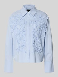 Bluzka o kroju regular fit z haftami od Marc Cain - 8