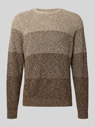 Relaxed fit gebreide pullover van puur katoen, model 'BIRK' van Only & Sons Beige - 31